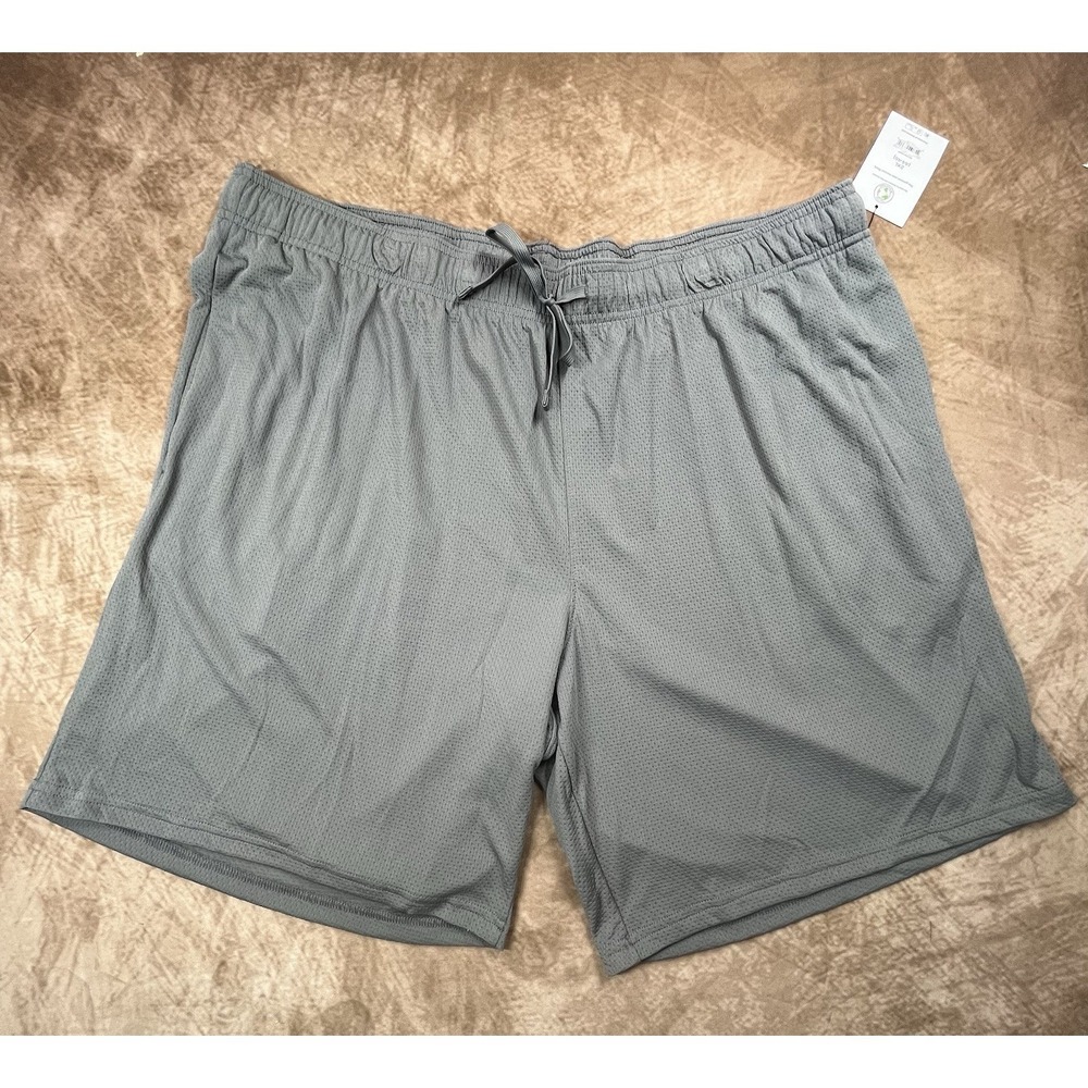 Light Grey Men's 2XL 44-46 Athletic Shorts With Drawstring Waist And Pockets